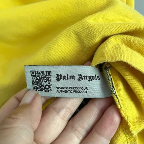 Palm Angels Yellow PXP Palm Patch T-shirt - Small, Authentic 🇮🇹 - Picture 12 of 16